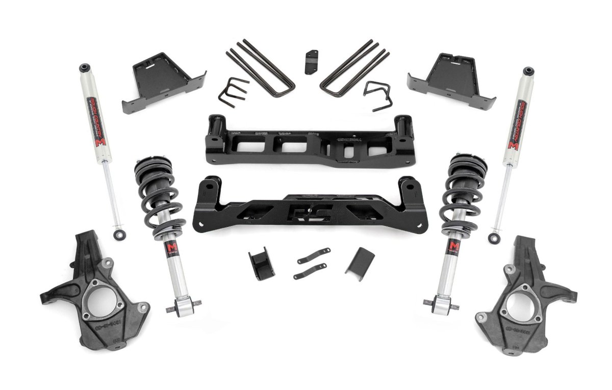 GMC Sierra 1500 Suspension Lift Kit - Rough Country - M1 Struts/M1 - '07-'13